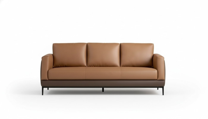 Canapé Canapés Canapé Rembourrage Cuir Moderne Trois Places 3 Places Mobilier de Bureau neuf