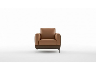 Fauteuil en cuir TV canapé 1 place canapé relax de luxe tapisserie de coussin
