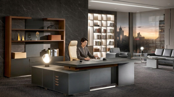 Ensemble de bureau comprenant fauteuil, table décorative, mobilier complet 3 pièces
