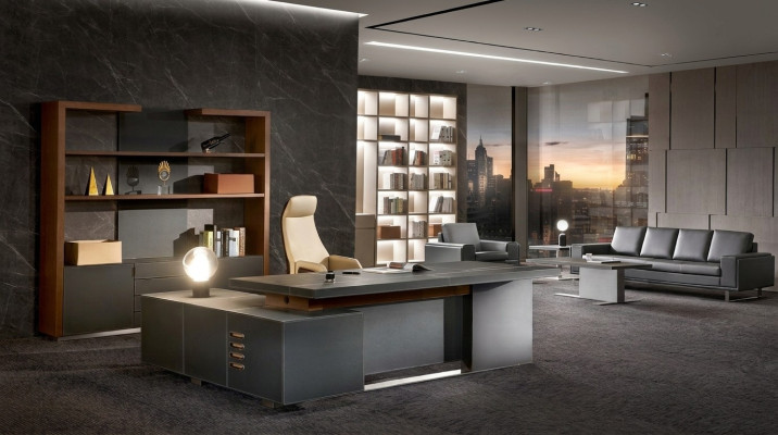 Ensemble de bureau comprenant fauteuil, table décorative, mobilier complet 3 pièces