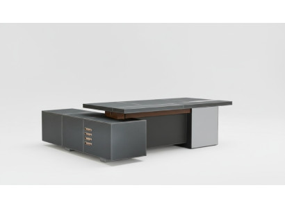 Conception bureau Mobilier Mobilier Bureau Coin Table Patron Cuir Bois