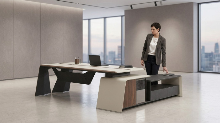 Bureau d'angle Chef de bureau Aménagement Mobilier Chambre Mobilier Design Bureaux
