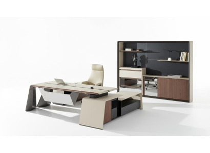 Mobilier de bureau Salle d'étude Mobilier de bureau Table Armoire Fauteuil Ensemble de 3 pièces