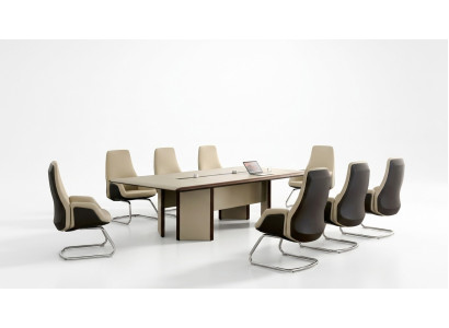 Table de conférence 6 chaise fauteuil Table Réunion Bureau Mobilier 7 pièces. ensemble