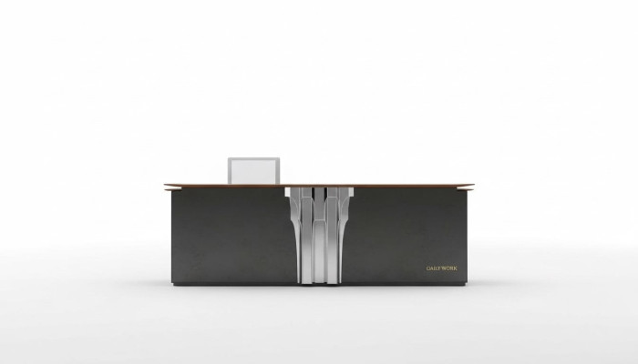 Comptoir de tables de réception de design pour bureau d'accueil hôtelier de cabinet commercial de foire commerciale