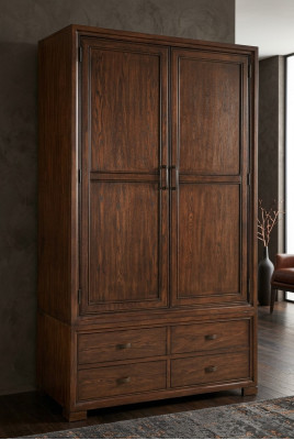 Armoire en bois Armoir de vêtements classique Armoire à vêtements Armoire de style campagnard nouveau
