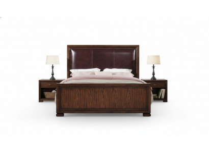 Lit 2x Table de chevet 3 pièces Ensemble de chambre à coucher Lits de luxe de designer Ensemble complet