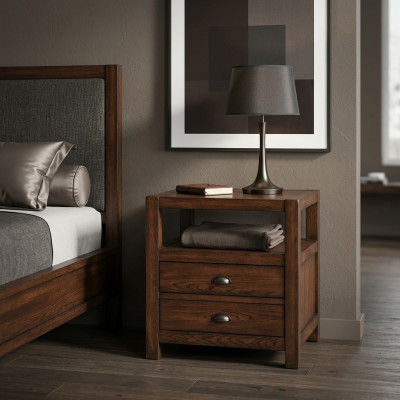 Table de chevet en bois Tables de chevet Table Consoles Nuit Style contemporain Console en bois nouveau
