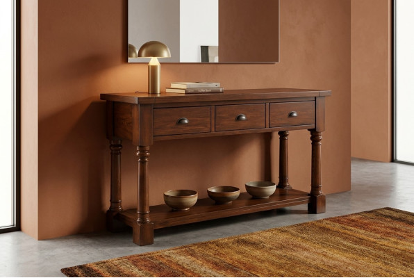 Table console en bois de concepteur Tables consoles Table console Table de toilette