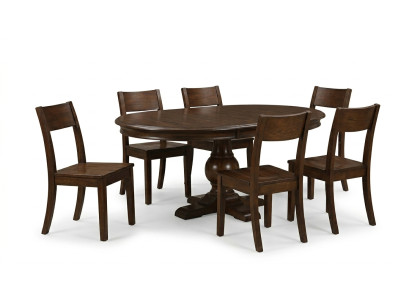 Ensemble de salle à manger complet 6x chaises Ensemble de salle à manger Ess Groupe de table en bois Tables 7 pièces