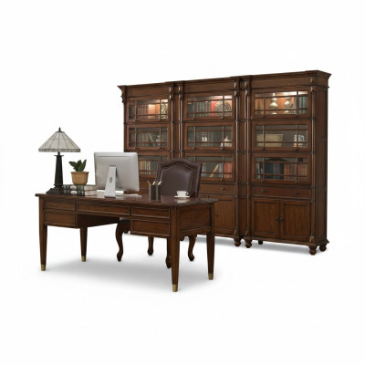 Ensemble de bureau - Suite de bureau - Bureau - Chaise de chef - Fauteuil - Armoire - Mobilier neuf 5 pièces.