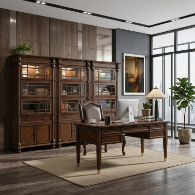 Vitrine 3x Classeur Armoire Vitrines Bureau Salon Armoire tall.