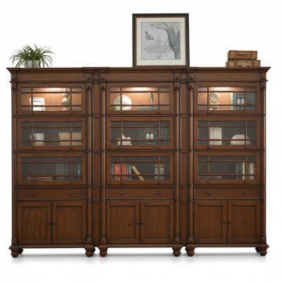 Vitrine 3x Classeur Armoire Vitrines Bureau Salon Armoire tall.