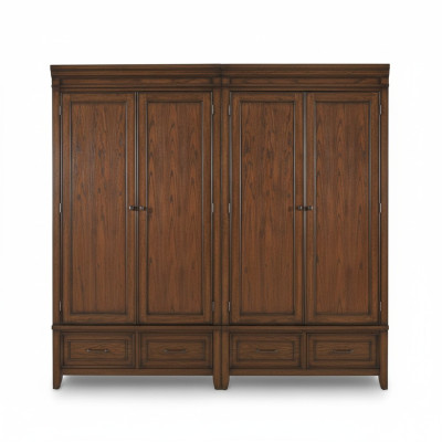 Classique 2x Armoire Design Chambre Mobilier Armoire Armoires Bois neuf