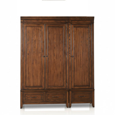 Armoire 2x Armoire Armoire en bois massif armoires en bois brun chambre