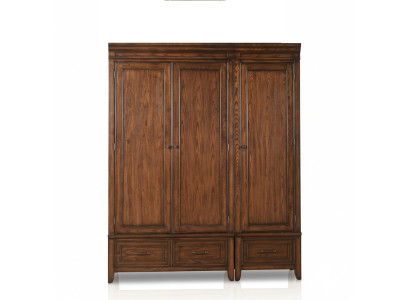 Armoire 2x Armoire Armoire en bois massif armoires en bois brun chambre
