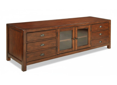 Meuble TV Buffet Armoire Commode Bois Buffet Bas Étagère 196cm Salon