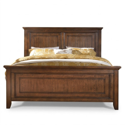 Conception de lit Lits de luxe pour hôtel Chambre de sommeil Double Bois Nouvelle maison de campagne