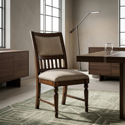 Salle à manger 1x Chaise Véritable Rembourrage Bois Chaises Modernes Siège de Designer Lehn