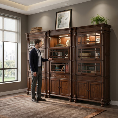 Ensemble avec 3 vitrines armoire vitrine vitrines salle de séjour vitrines de concepteur