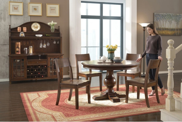 Salle à manger Ensemble complet Table Buffet 4x Ensemble de chaises 7pcs. Table à manger Bois neuf