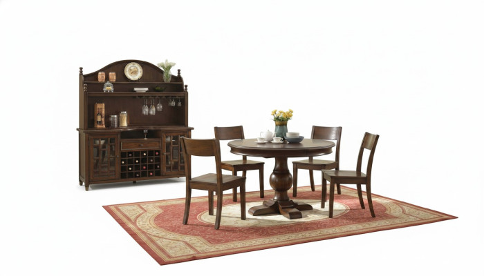 Salle à manger Ensemble complet Table Buffet 4x Ensemble de chaises 7pcs. Table à manger Bois neuf