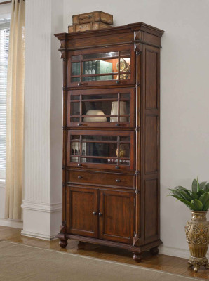 Étagère à livres classique Vitrine Armoire Vitrine en verre