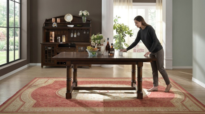 Table à manger moderne en bois de 185 cm Tables en bois Mobilier de salle à manger Table en bois