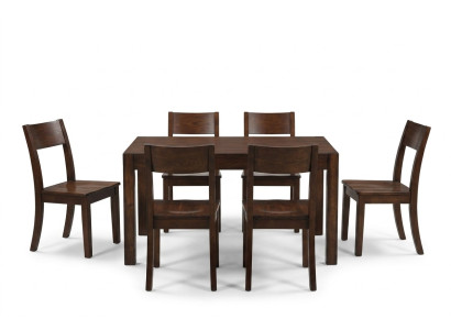 Table à manger ensemble 6x Chaises Table à manger groupe de tables en bois 7 pièces