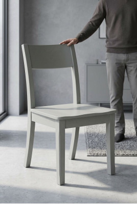 Salle à manger 1x Chaise Chaises réelles Fauteuil moderne en bois Designer Siège à dossier