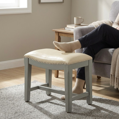 Tabouret Tabouret Côté Tabouret Canapé Siège en Cuir neuf Ottoman Pouf Tapisserie