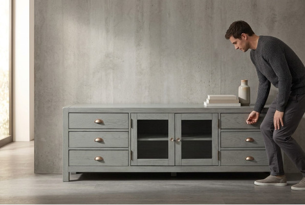 Buffet Meuble TV Commode Armoire Mobilier Meuble bas en bois Tiroirs Designer