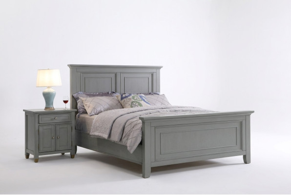 Chambre Tables de chevet 3 pièces Ensemble Design Lit de luxe Bois Lit double Nouveaux meubles