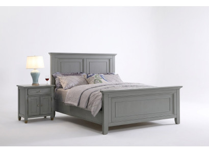 Chambre Tables de chevet 3 pièces Ensemble Design Lit de luxe Bois Lit double Nouveaux meubles