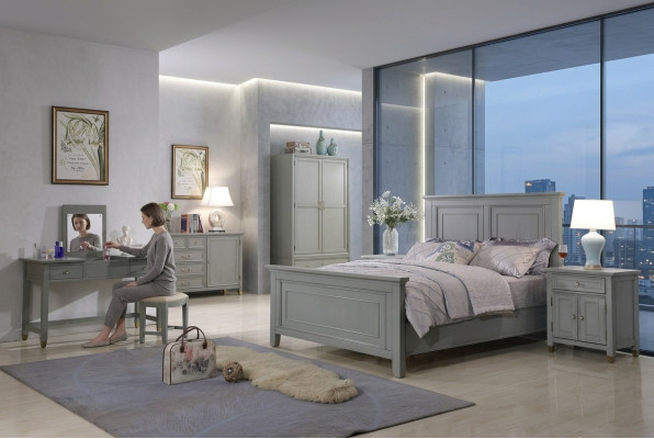 Lit Lits Chambre Double Bois Nouveau Design de Maison de Campagne de Luxe Hôtel