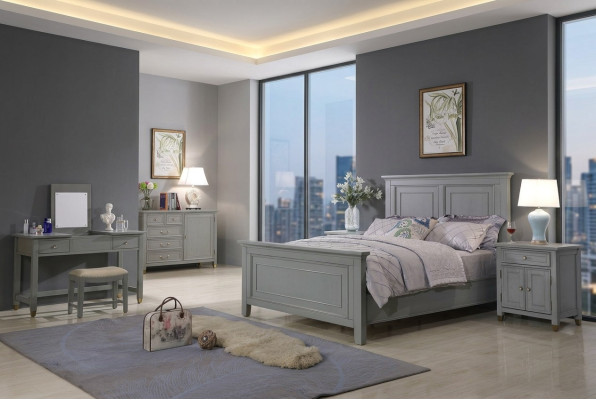 Lit Lits Chambre Double Bois Nouveau Design de Maison de Campagne de Luxe Hôtel