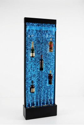Étagère à LED, mur d'eau, colonne de séparation, mur d'eau, comptoir de bar.