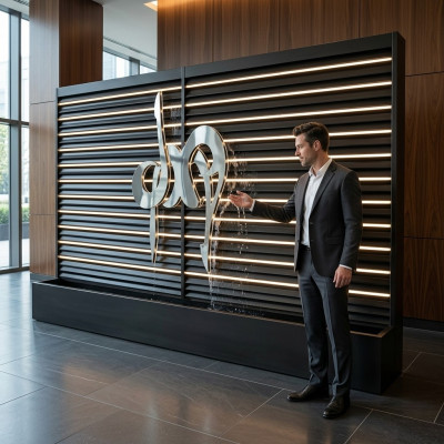 Panneau mural mur d'eau LED murs de design cloison de cas d'eau