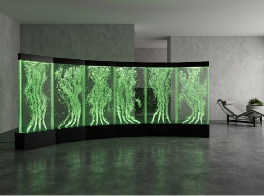Panneau mural à bulles d'eau LED Murs de concepteur Mural d'eau illuminé