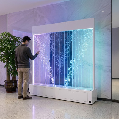 Club d'idées inhabituelles maison salle séjour mur d'eau mur d'eau LED