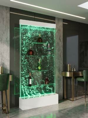 Étagère de bar à LED Armoire à étagères Mur d'eau Colonne Murs de séparation Mur d'eau