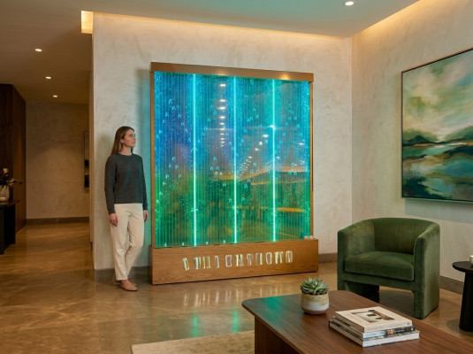 Étagère de partition Armoire d'eau Mur de colonnes Murs LED 90x300 Murs d'eau Mur d'eau