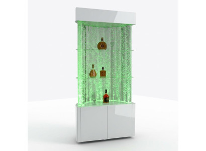 Le Mur d'eau avec étagère pour bar, mobilier pour comptoir de magasin, colonne d'eau locale.
