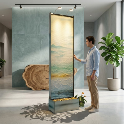 Partition mur d'eau colonne murs Waterwall LED 60x210cm murs d'eau