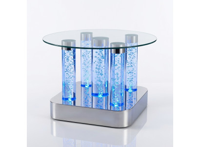 Table de café design de colonne d'eau tables de canapé à colonne d'eau LED