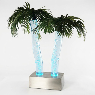 Les colonnes d'eau LED palmier plante artificielle plantent des colonnes d'eau colonnes