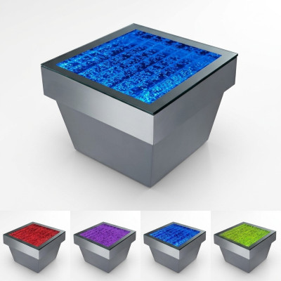Conception Table Basse Table Basse Colonne d'Eau Colonne d'Eau Canapé LED Décoratif Illuminé