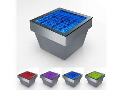 Conception Table Basse Table Basse Colonne d'Eau Colonne d'Eau Canapé LED Décoratif Illuminé