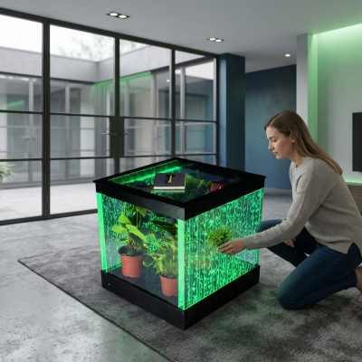 Table basse Table design Colonnes d'eau Colonne d'eau Tables de canapé LED