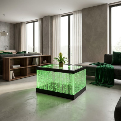 Table basse Table design Colonnes d'eau Colonne d'eau Tables de canapé LED